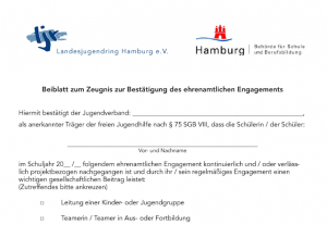 Zeugnisbeiblatt
